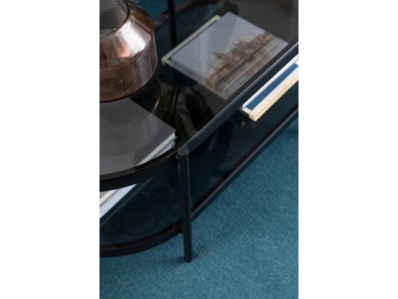 Stolik Bayonne owalny czarny - ACTONA